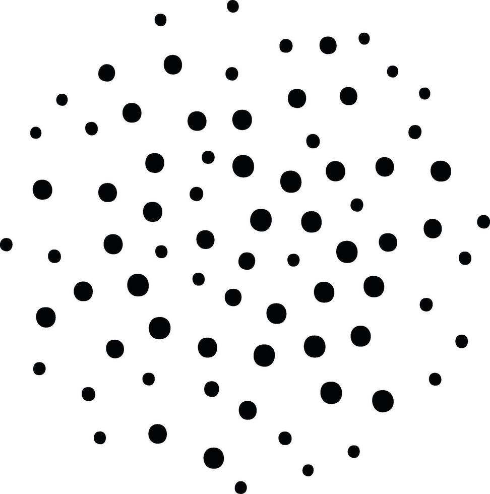 Scattered Black Dots Pattern on White Background Abstract Geometric Design vector