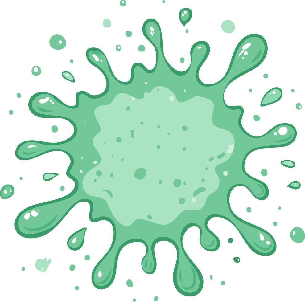 Green splash of liquid, abstract design element for graphic projects vector