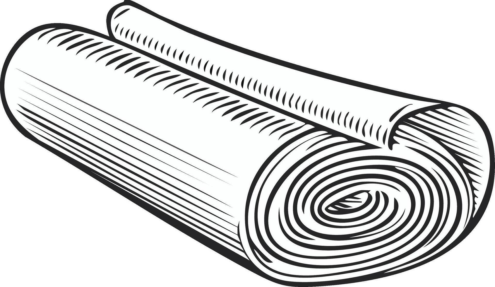 Rolled Up Paper Scroll Document With Copy Space Isolated on White Background vector