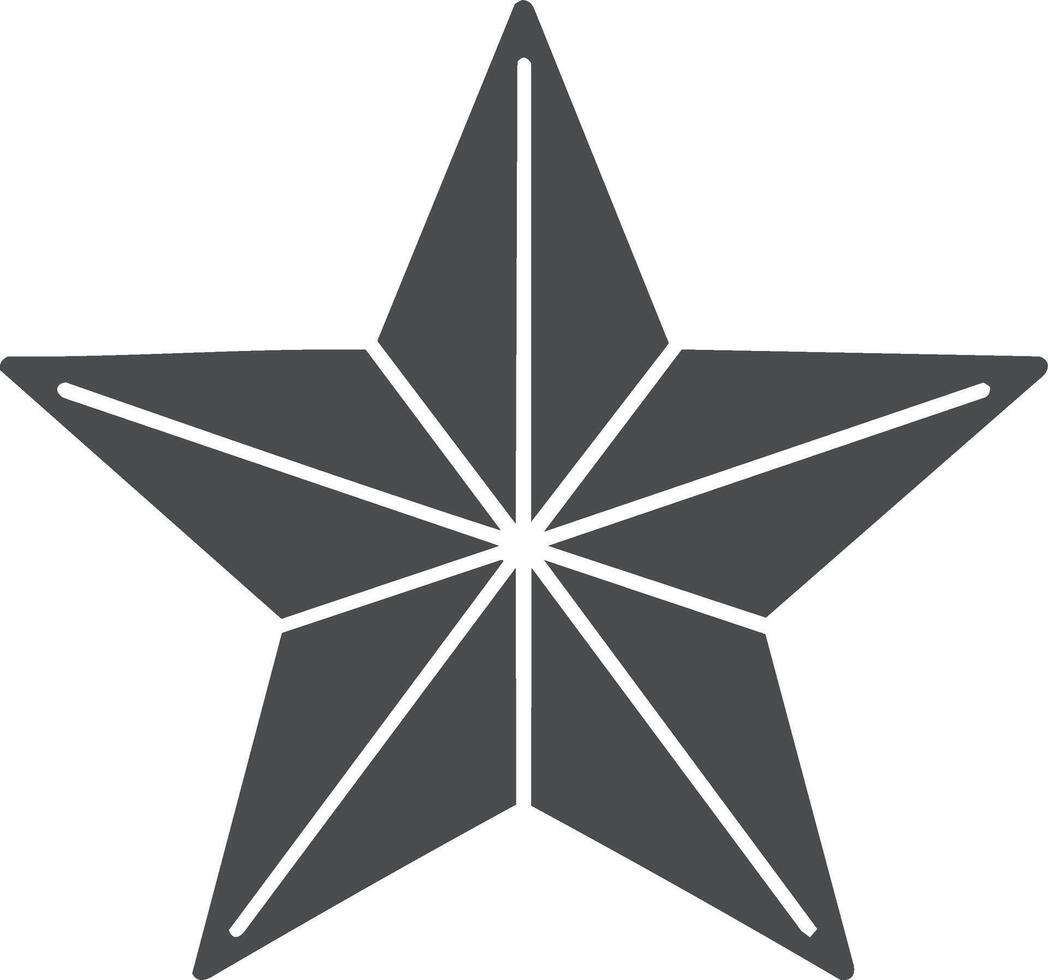 Geometric Star Illustration Featuring Sharp Points and Angular Design Accents vector