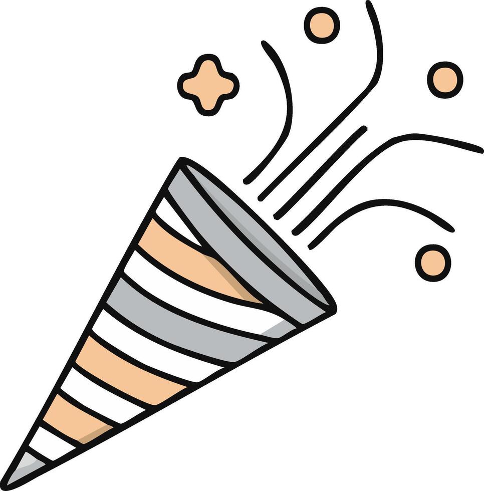 Party Popper Exploding With Confetti and Streamers for Celebration vector