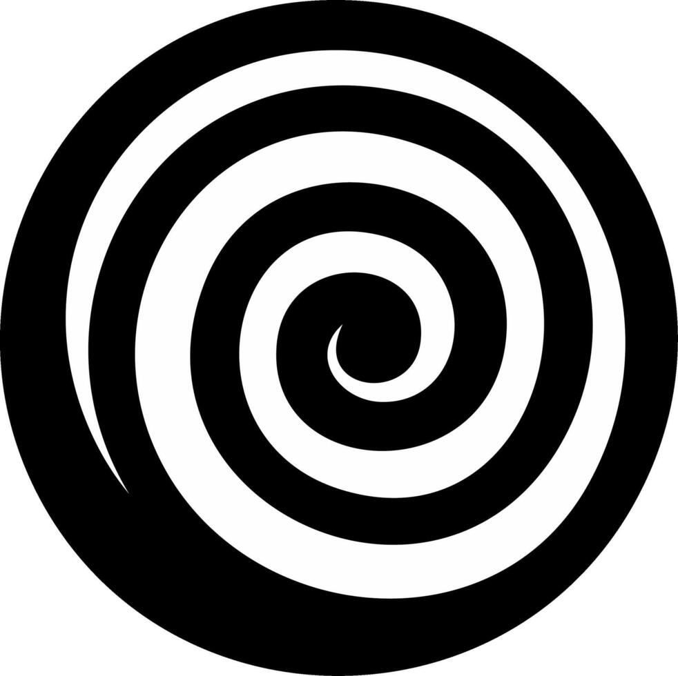 Abstract Black and White Swirl Pattern Concentric Circular Motion vector