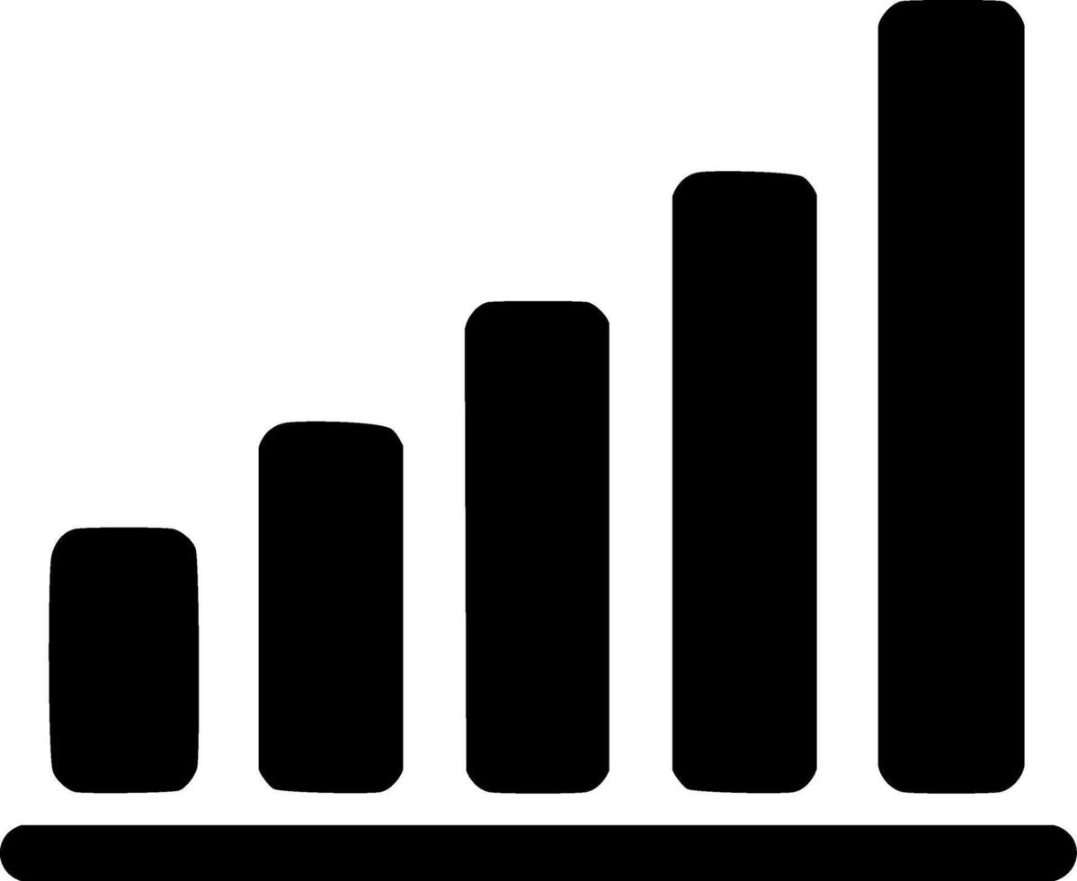 Rising Bar Chart Showing Growth or Progress. Ascending Graph Icon Illustration Depicting Increase and Positive Trends vector
