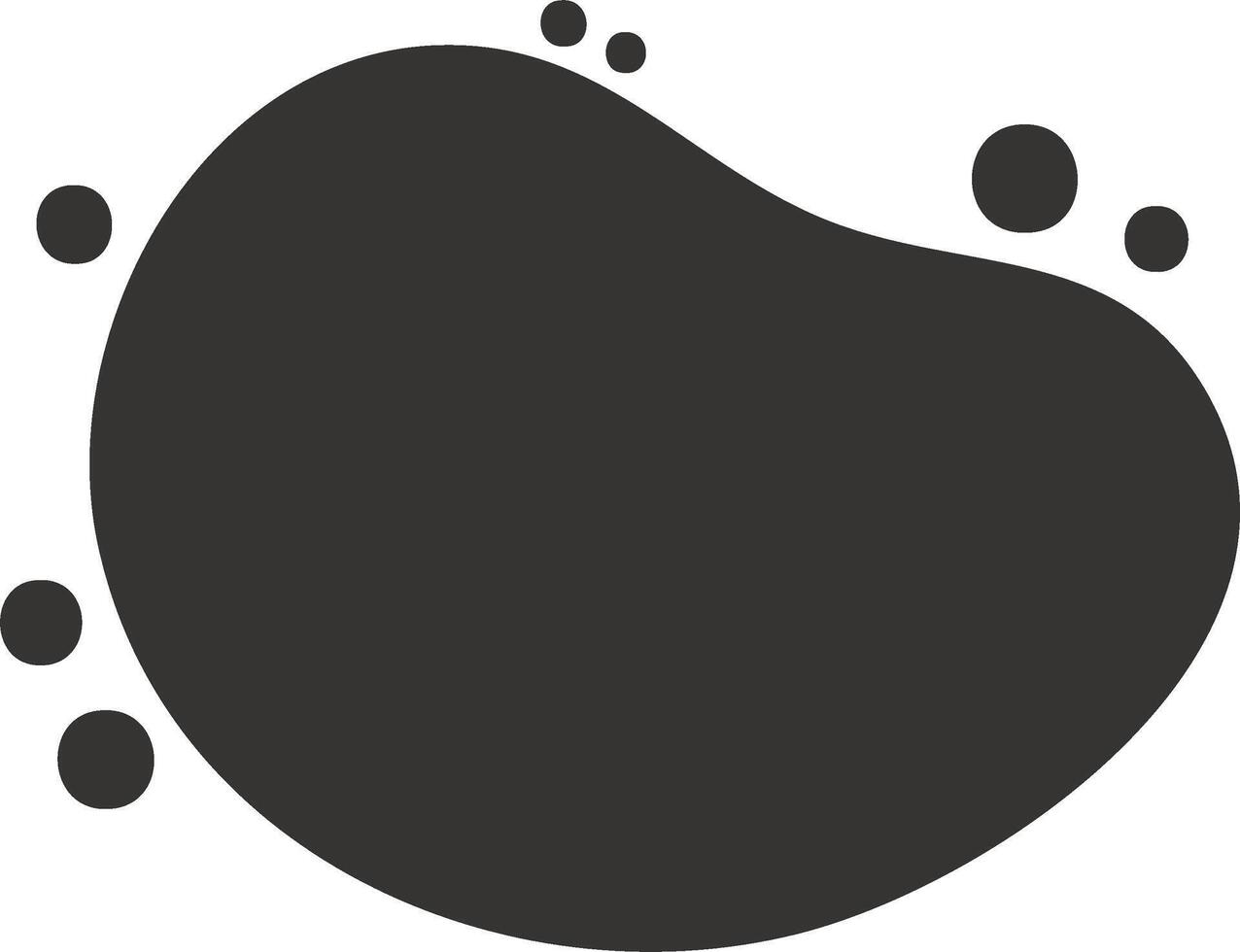 Dark Blob and Dots Abstract Graphic Element vector