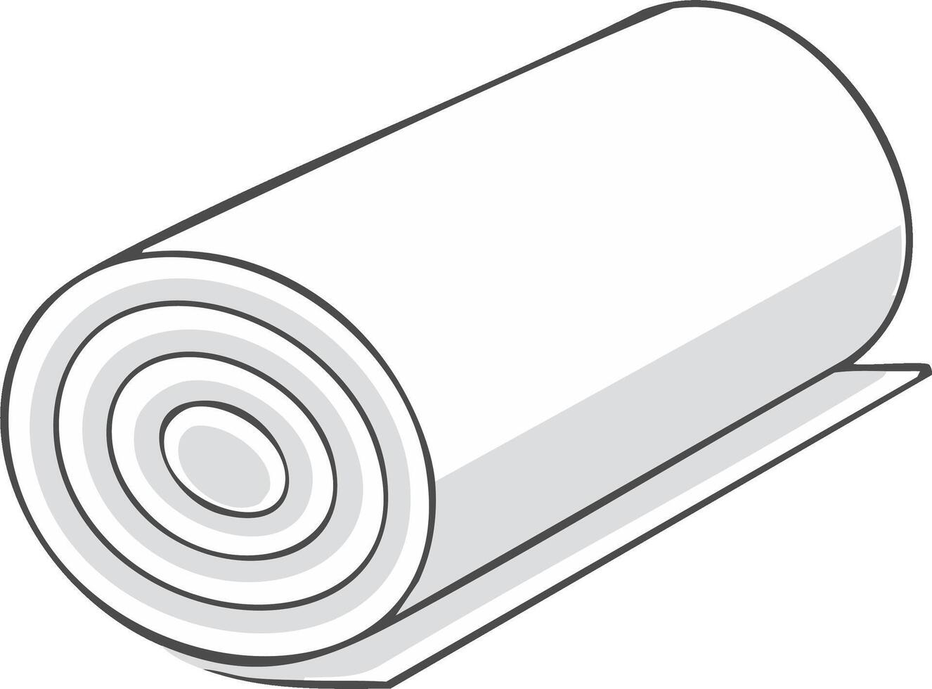 icon of a rolled up mat, scroll of paper, or fabric bolt vector