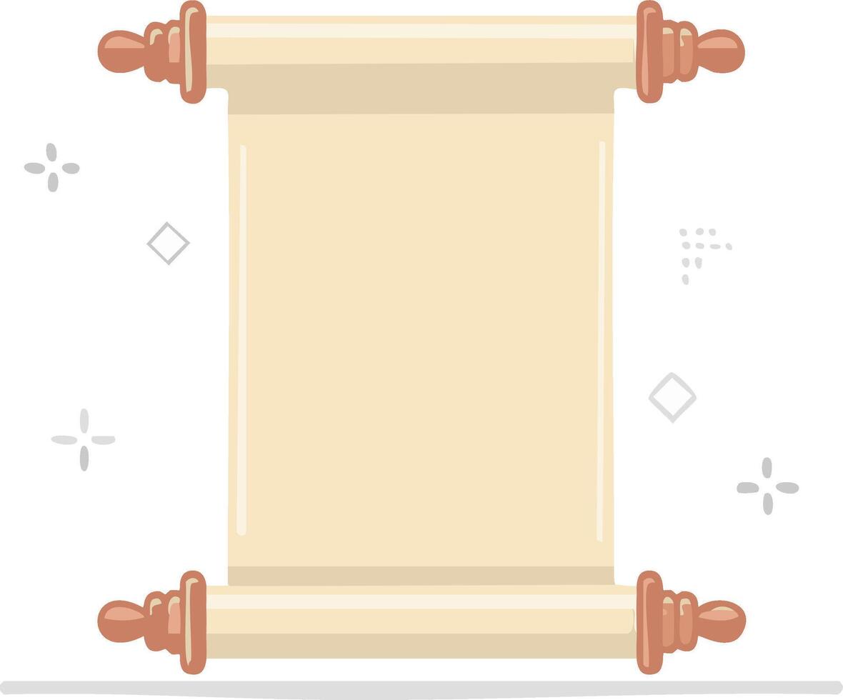 Cartoon Scroll with Empty Space for Text or Design Ready for Your Message vector