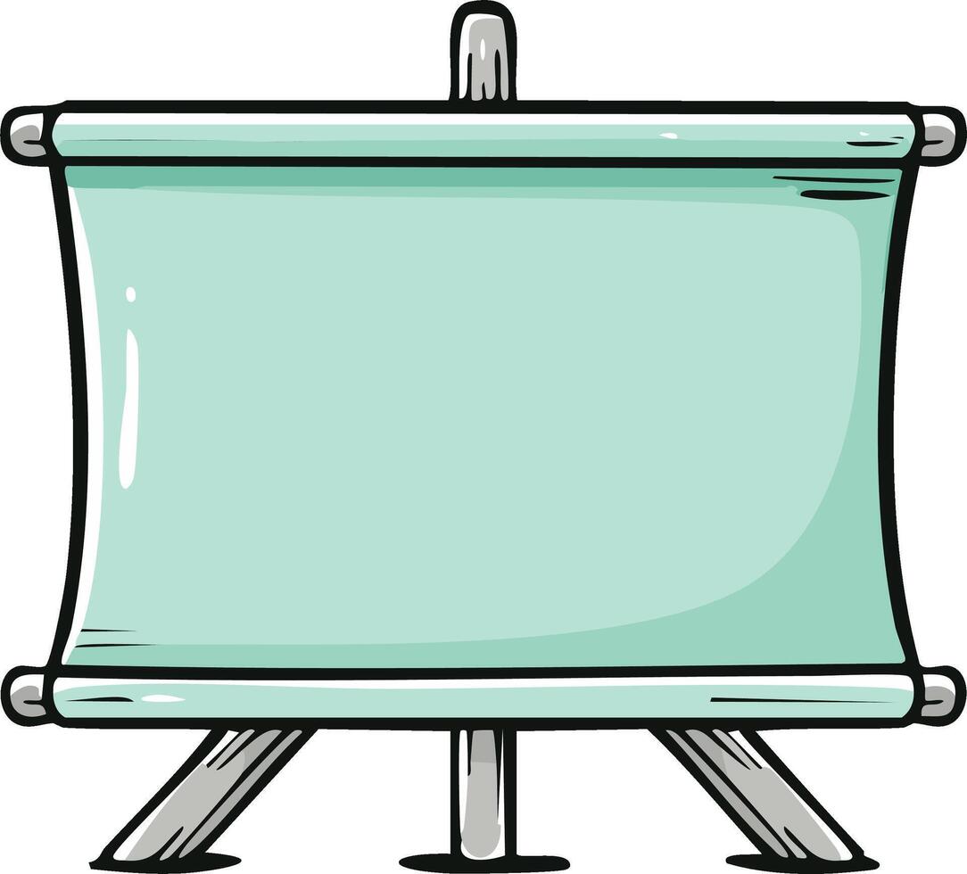 Light Green Presentation Easel with Copy Space for Text vector