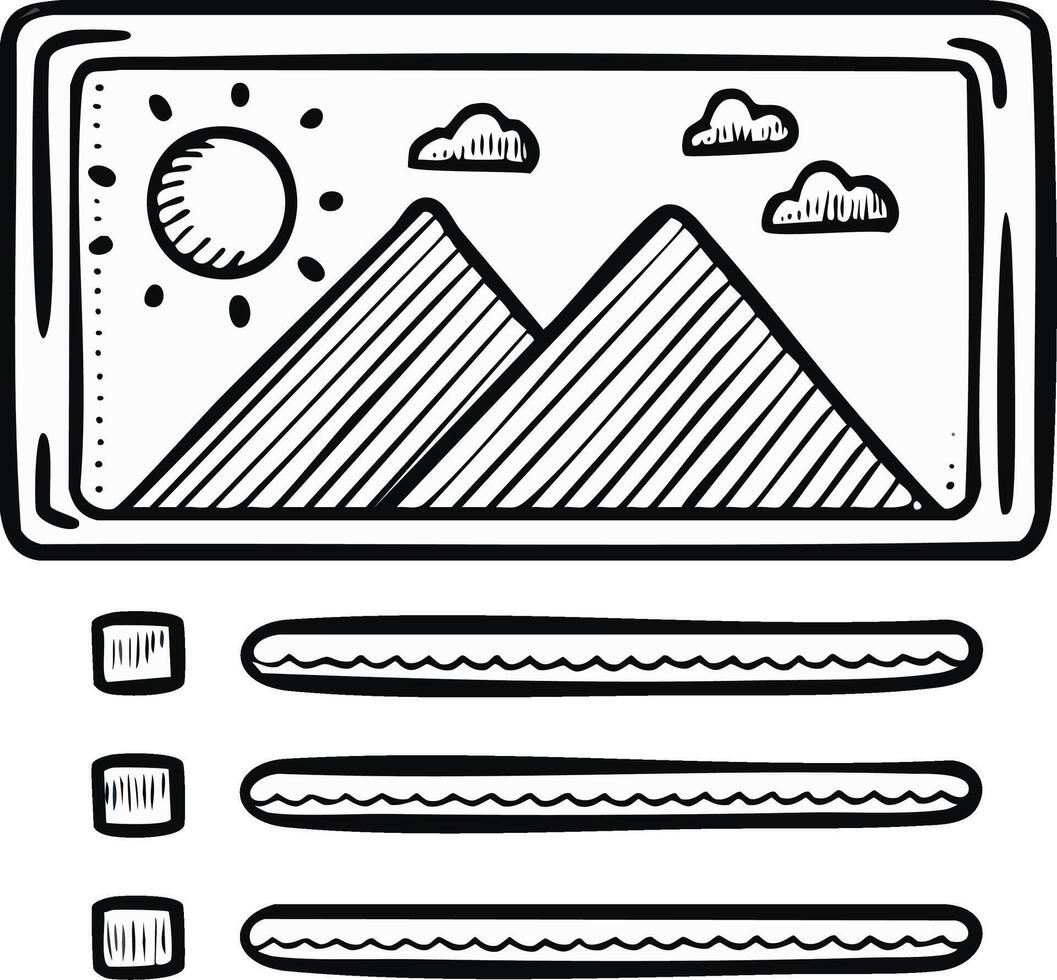 Mockup image with landscape and text fields, offering an editable scene creation template for design presentations vector