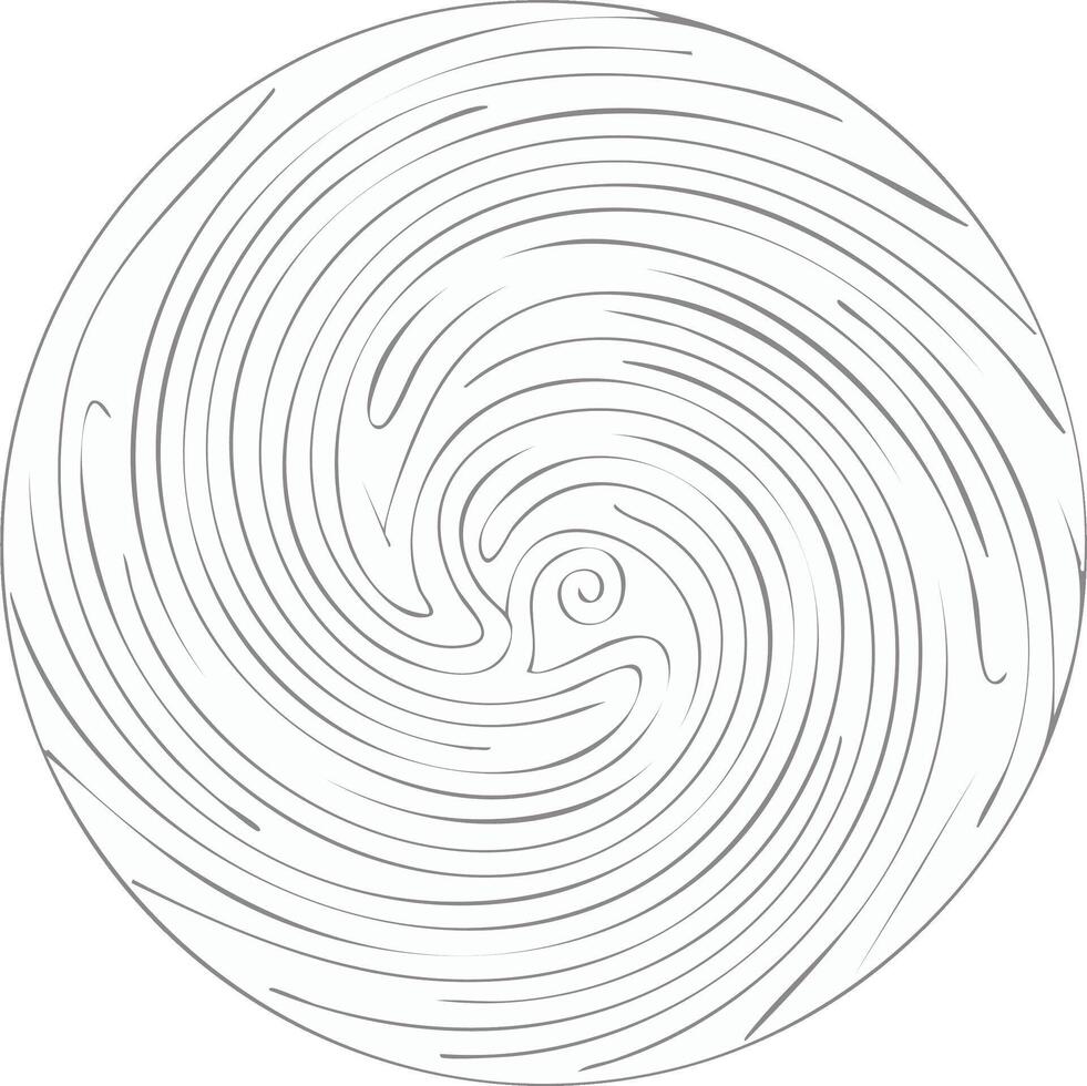 Abstract Swirling Lines in a Circle, Artistic Design vector