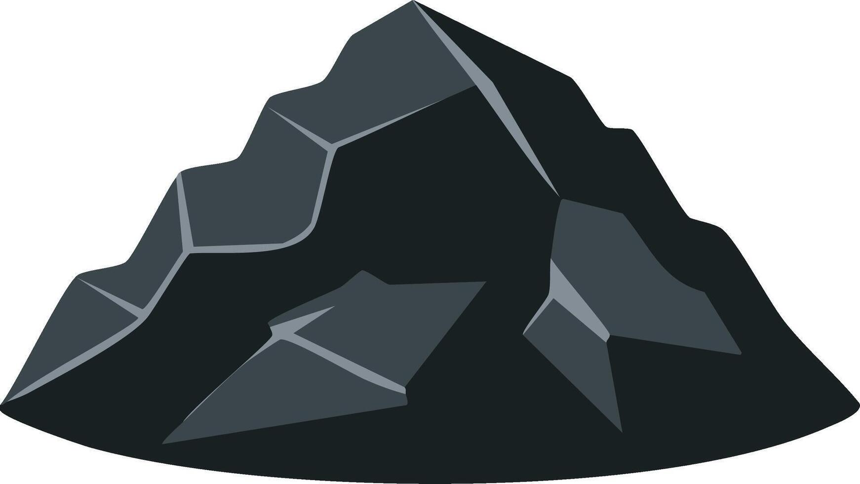 Stylized Illustration of a Mountain Range with Angular Geometric Shapes vector