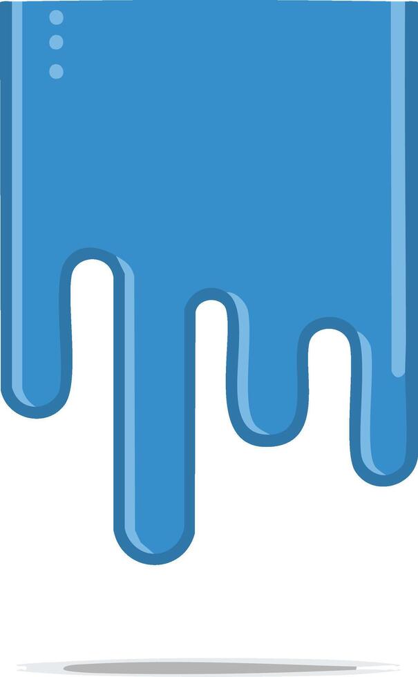 Blue Paint Drips Abstract Background Aqua Liquid Blob Design Element vector