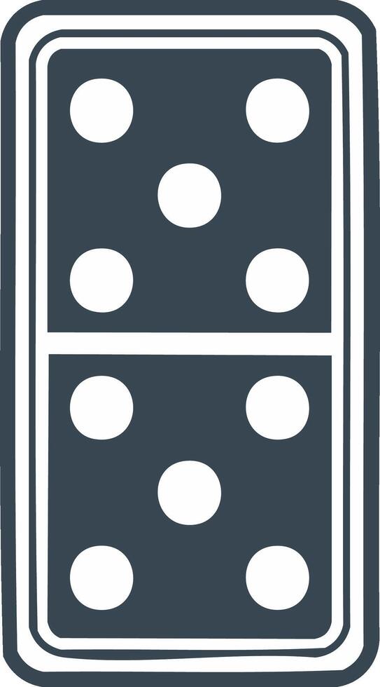 Domino Tile with Five and Three Spots Represents the Number Eight for Game Play and Strategy vector