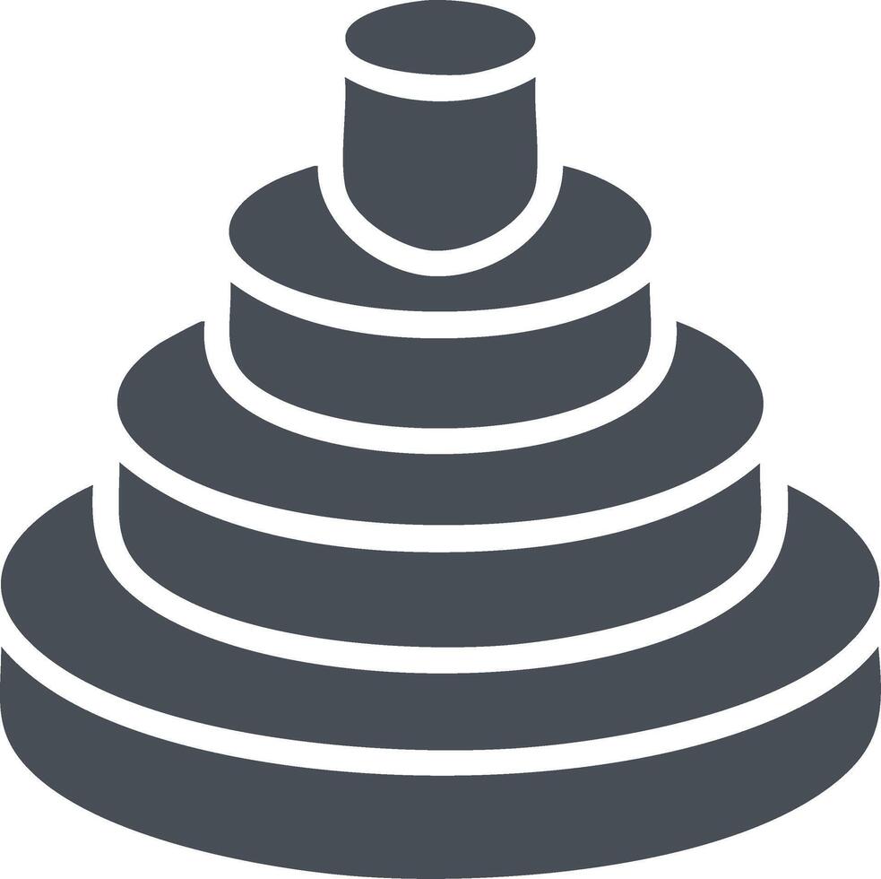 Layered circular shape illustration, graphic design element, abstract symbol, vector