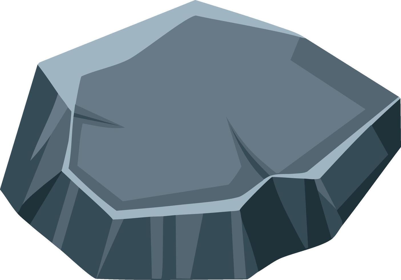 Abstract Polygonal Geometric Stone Formation with Sharp Edges and Light Gray Surface vector