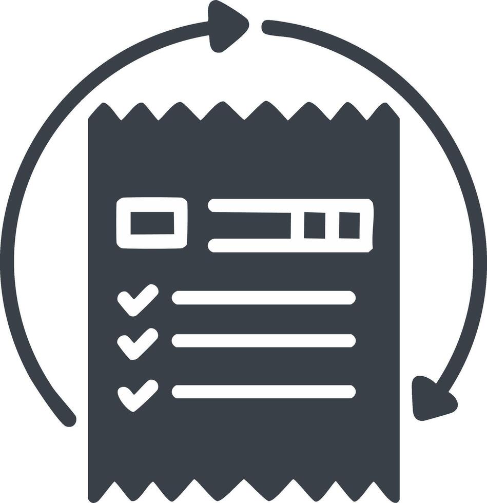 Recurring Checklist with Circular Arrows Symbolizing Task Completion or Ongoing Processes vector