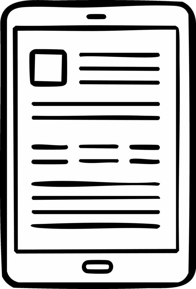 A tablet with a paper document on it vector