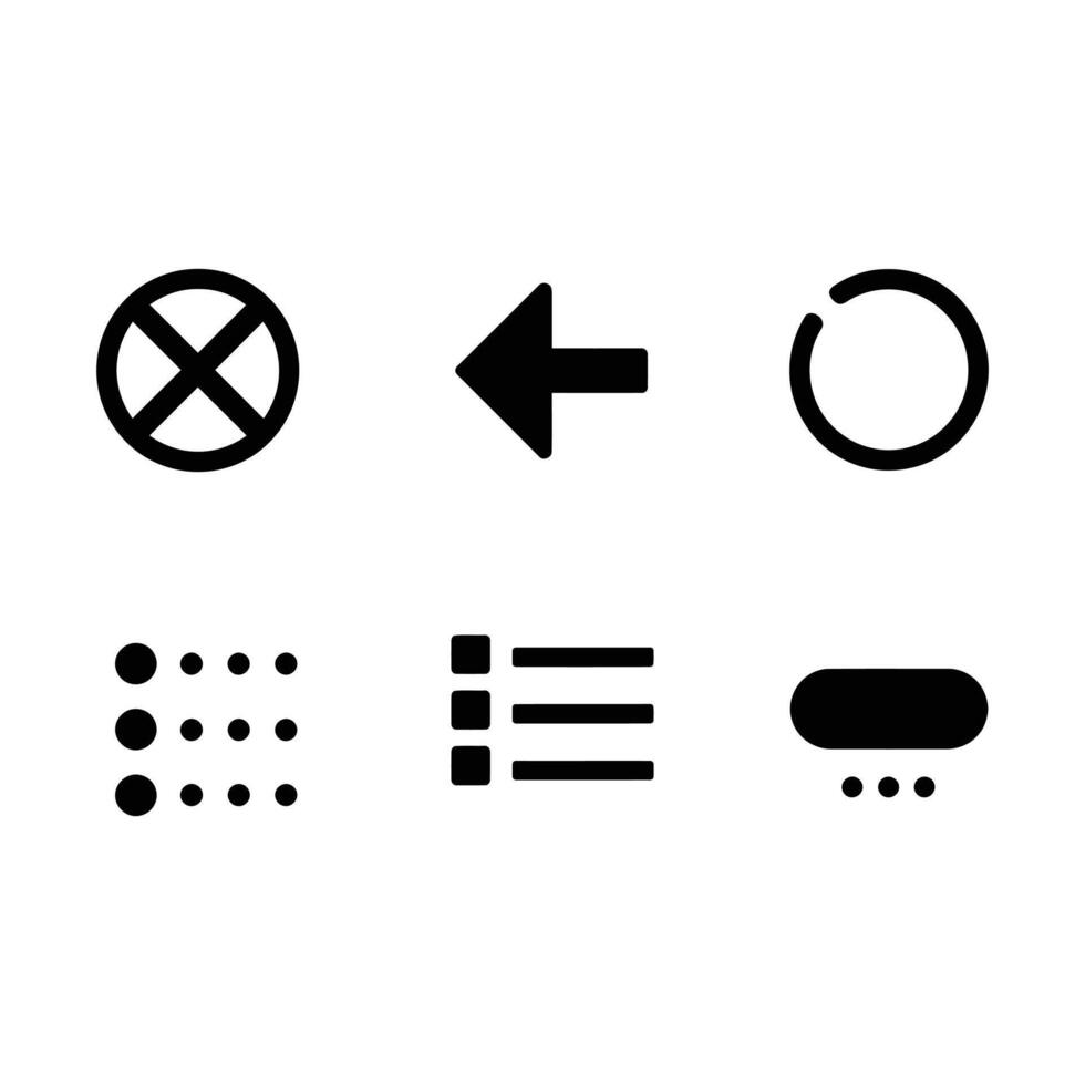 ui navegación íconos esencial interfaz elementos para web diseño vector