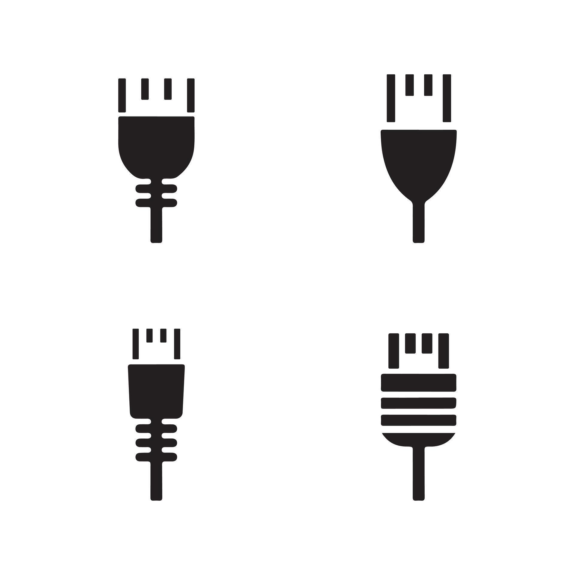 Ethernet cable network solid icons 73422893 Vector Art at Vecteezy
