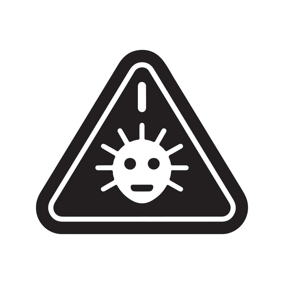 Hacker Attack Alert Cyber Security Protection Icon vector