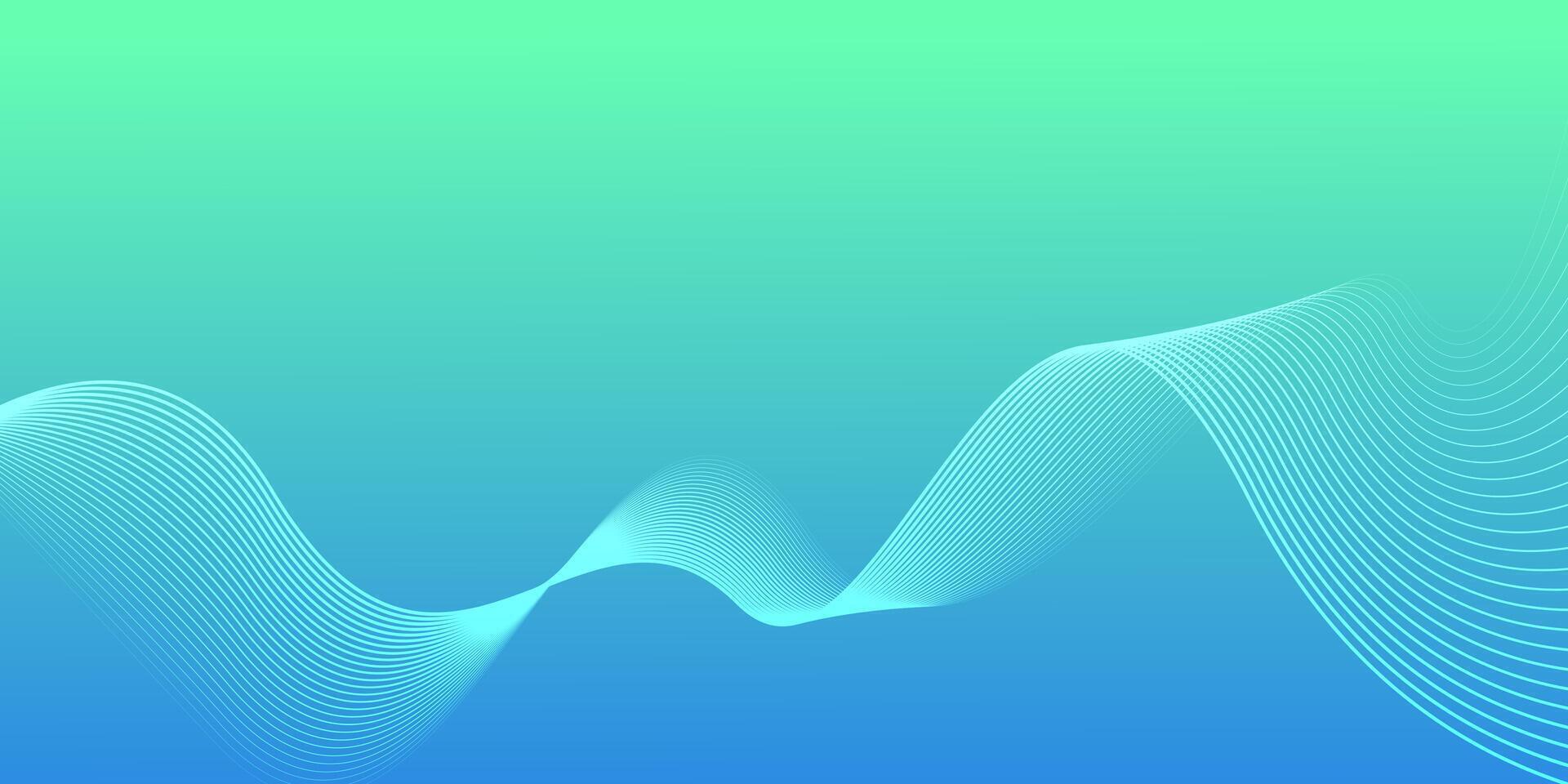 Wavy lines on gradient background vector