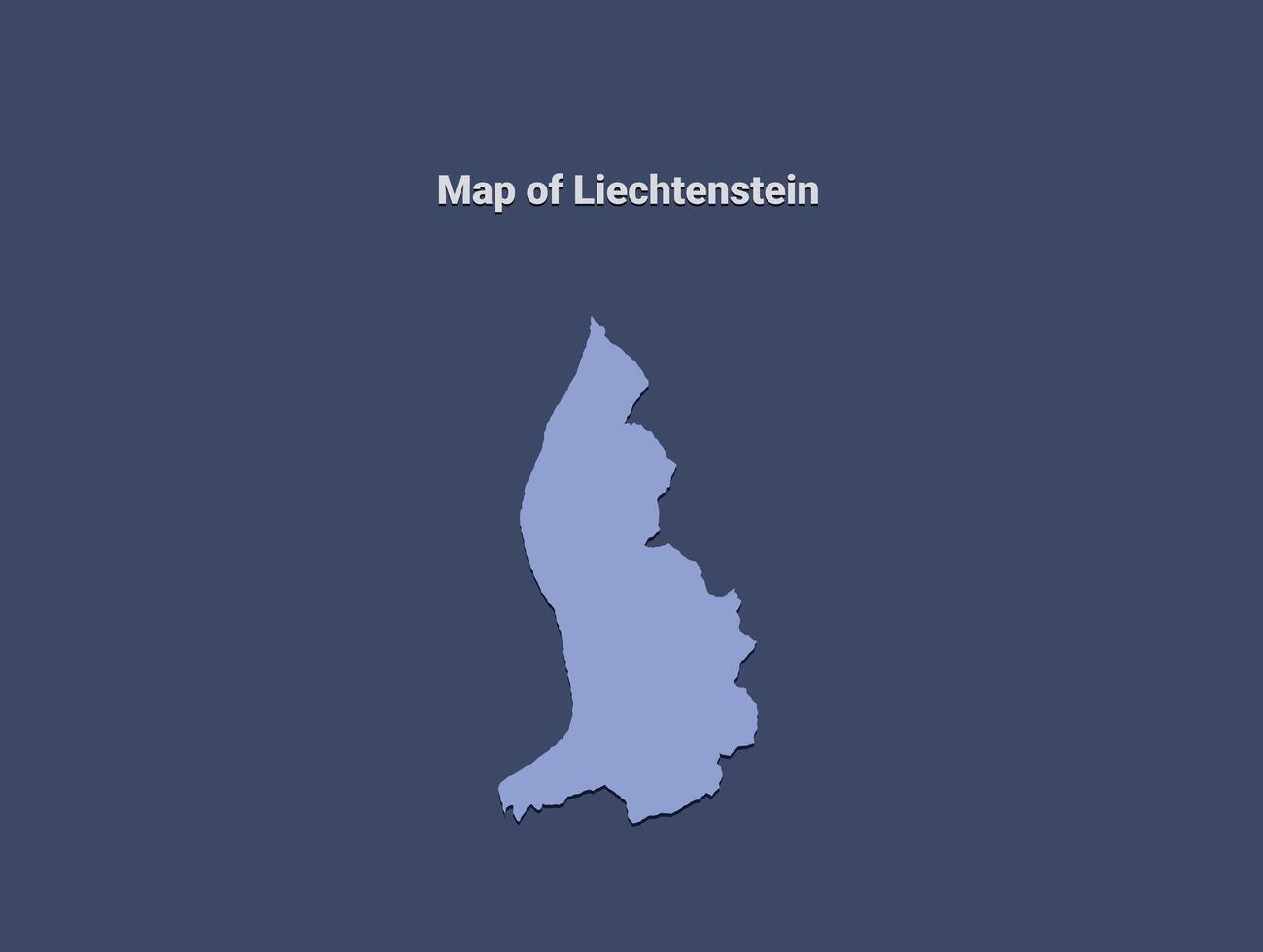 Map of Liechtenstein, minimalistic silhouette in soft blue on dark background vector