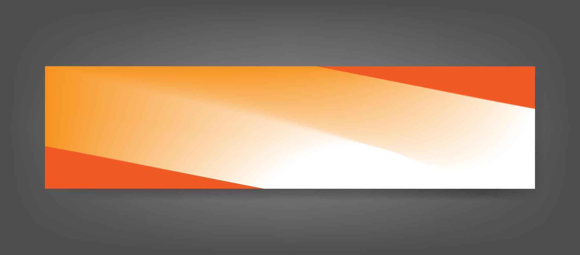 Modern Orange Gradient Abstract Horizontal Banner Background Design vector