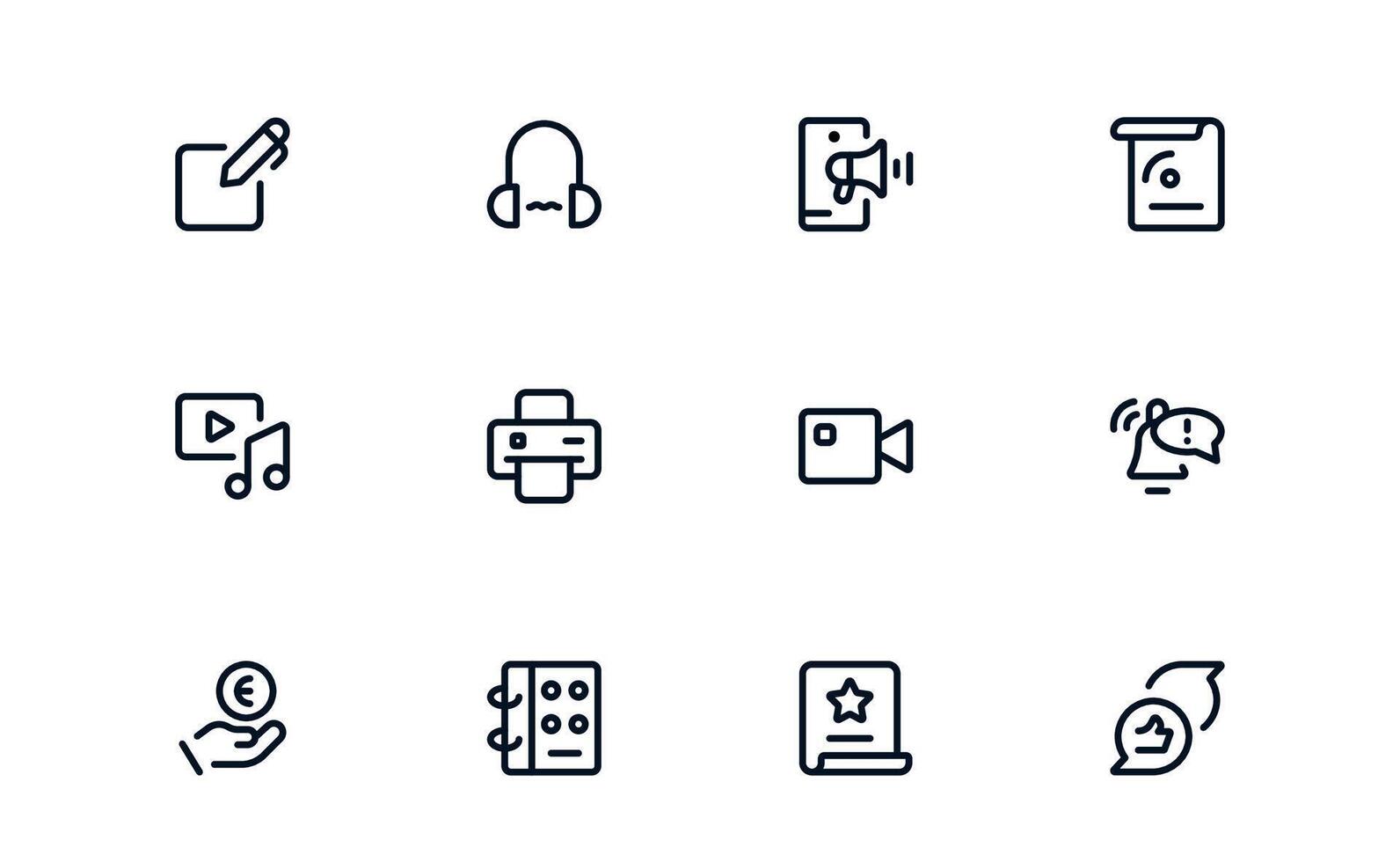 Subscription Services icon bundle representing account upgrades, service renewals, and recurring membership visuals vector