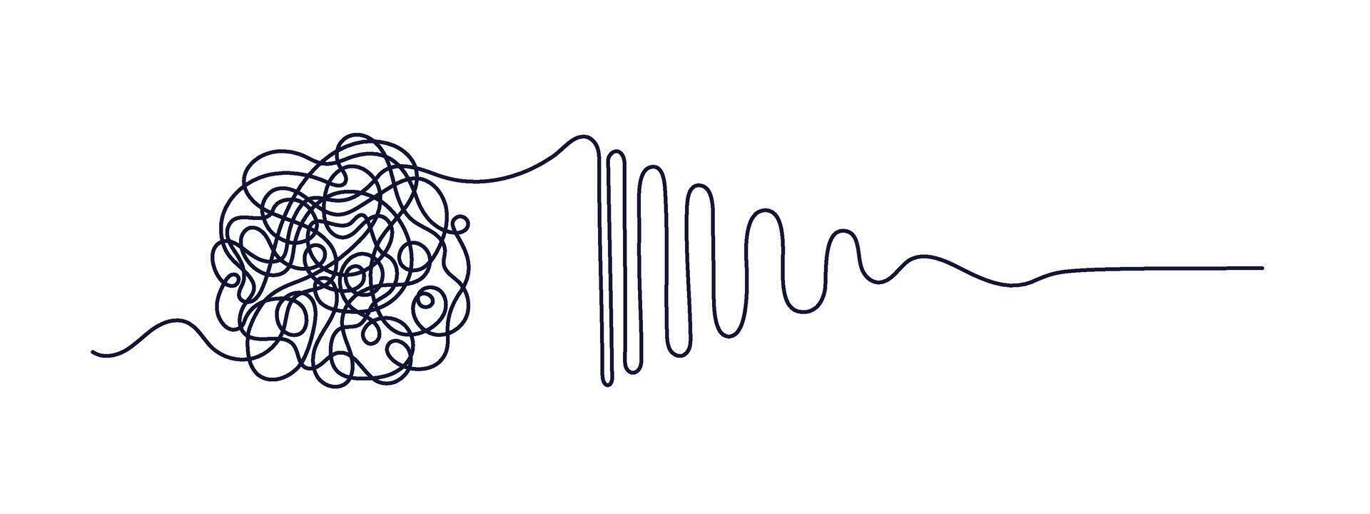 Chaos and order. Find solution. Unraveling tangle vector