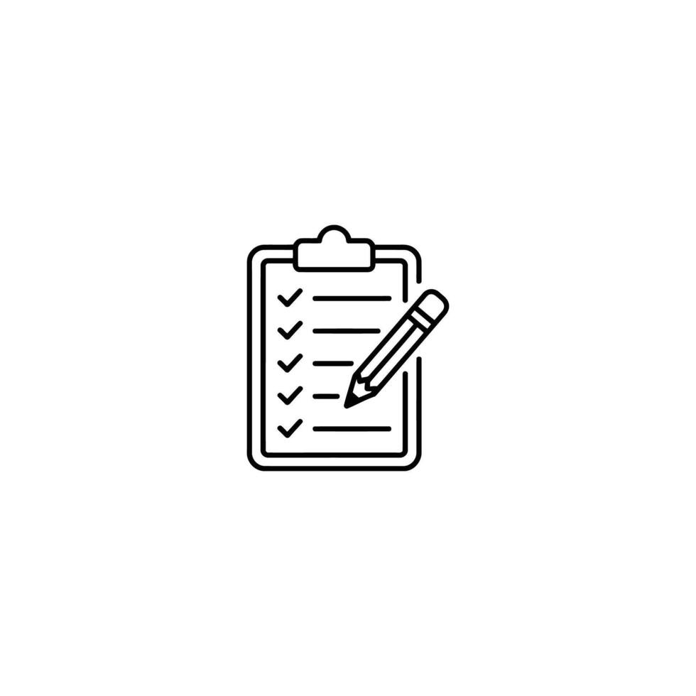 Detailed Task List with Checkmarks Icon Represents Project Management Efficiency Planning and Effective Progress Tracking with a Pencil for Item Completion and Achievement vector