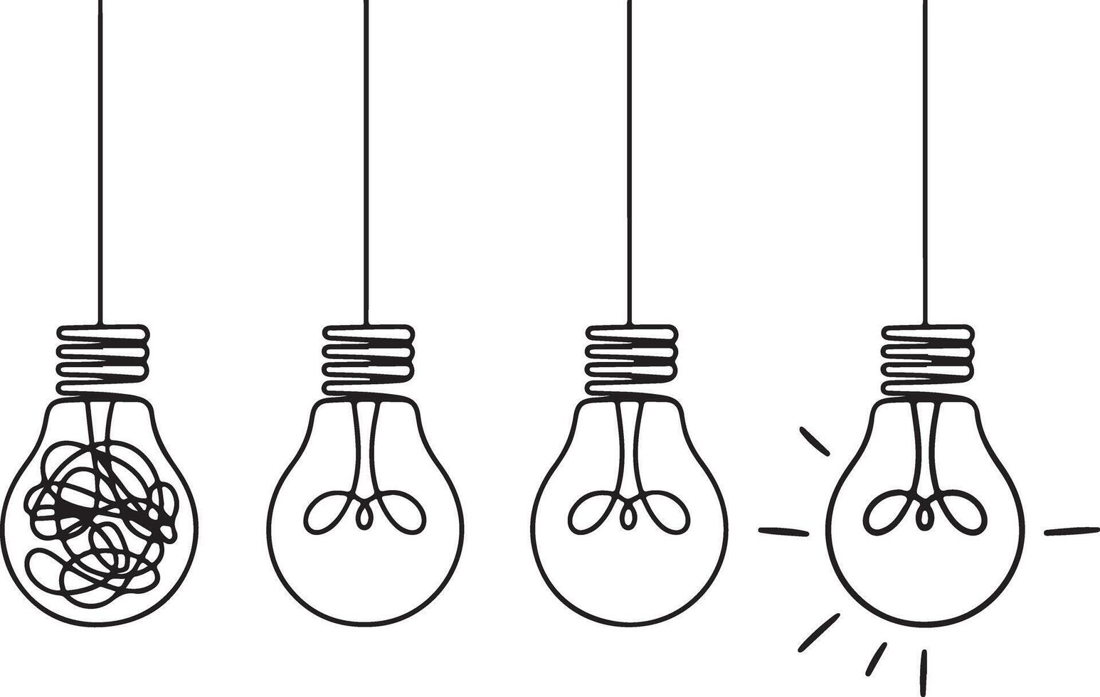 Concept Idea Light Bulb Creativity Brainstorming Innovation Problem Solving vector