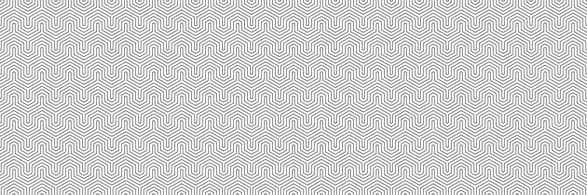 horizontal seamless black line on white pattern for design and background. vector