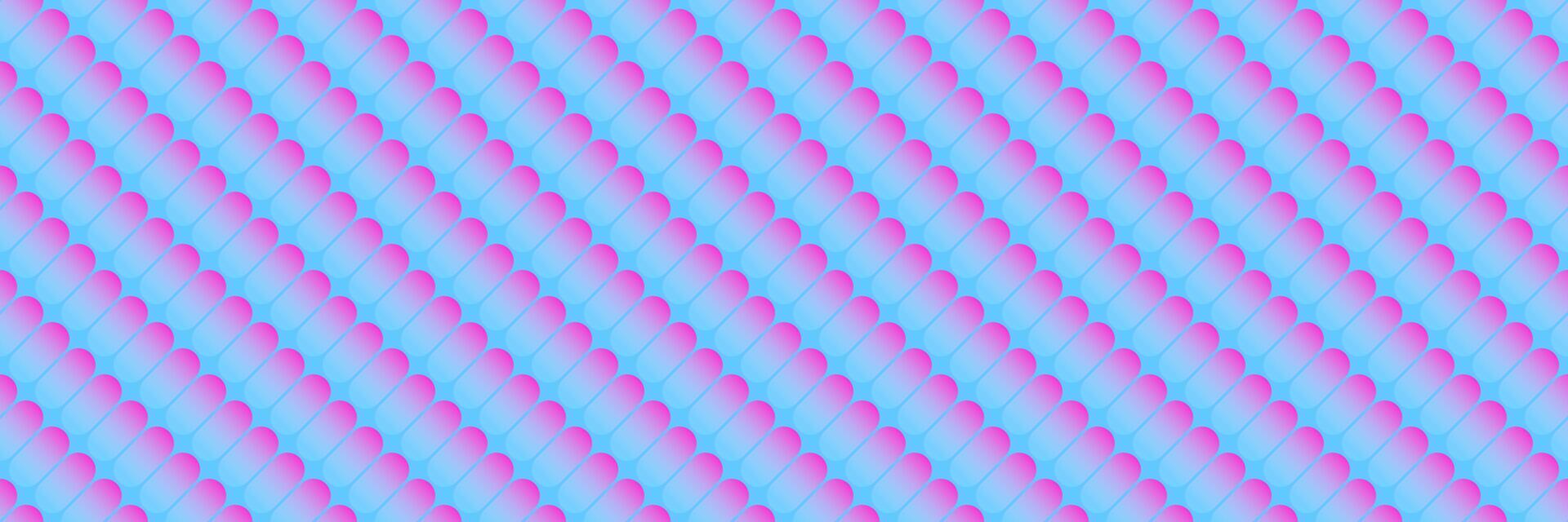 horizontal seamless purple gradient capsule shape pattern for design and background. vector