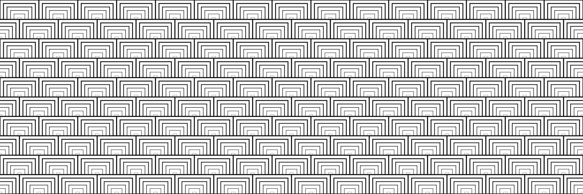horizontal seamless outline black rectangle pattern on white for design and background. vector