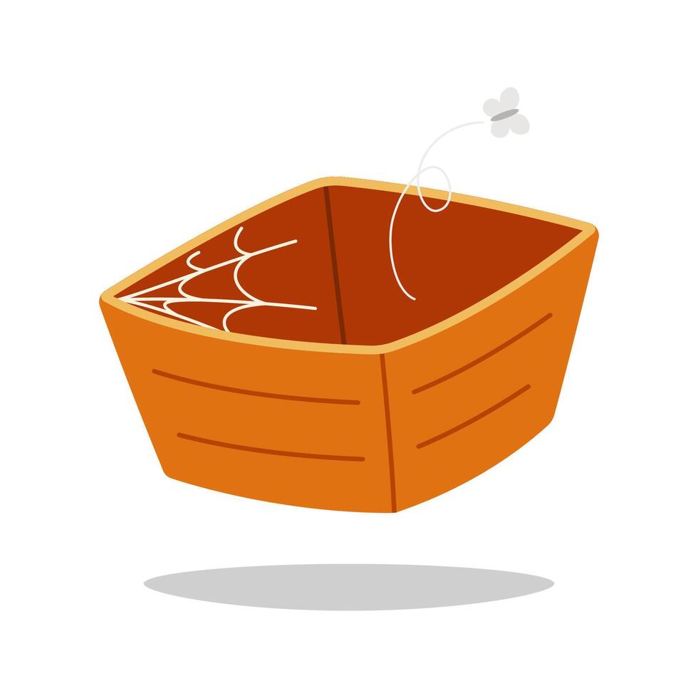 Open empty wallet isolated on white background. vector