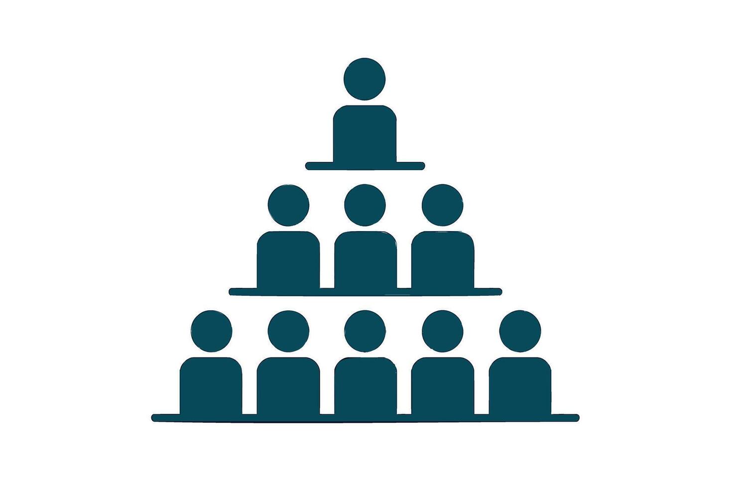 Organizational hierarchy structure vector