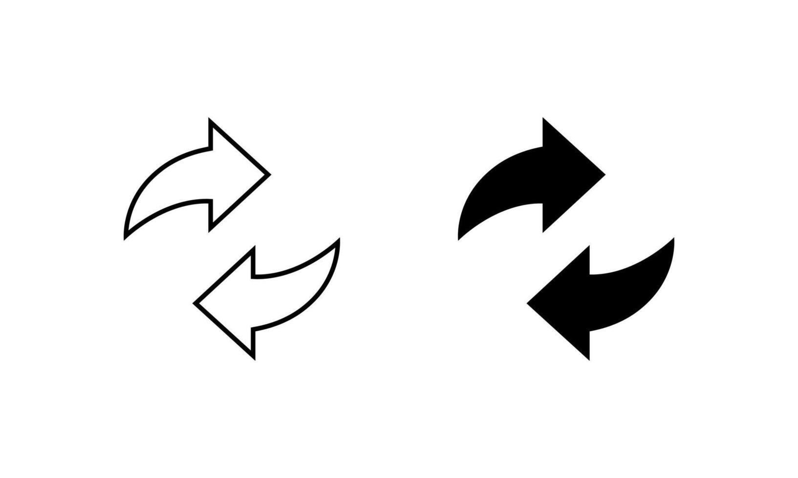 Swap and exchange arrow icon. Sync, refresh, and repeat symbol vector