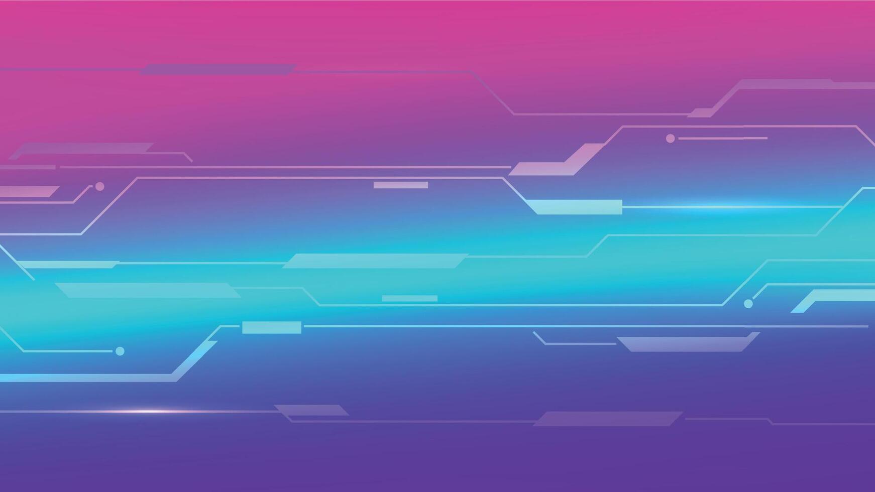 Futuristic neon circuit background with glowing tech lines and gradient vector