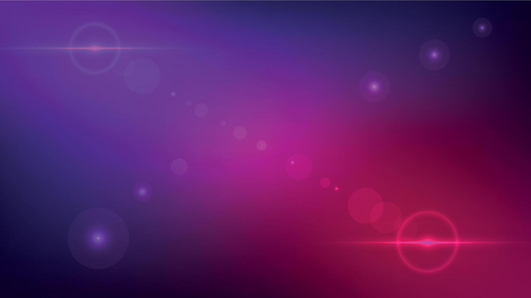 Cosmic gradient background with glowing light flares and abstract bokeh vector