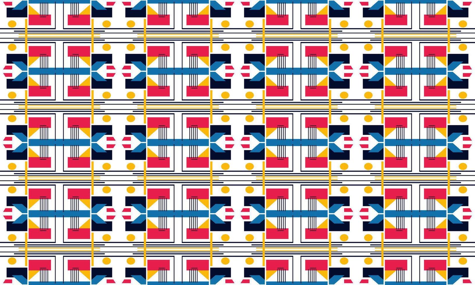 A colorful pattern with red, blue and yellow squares vector
