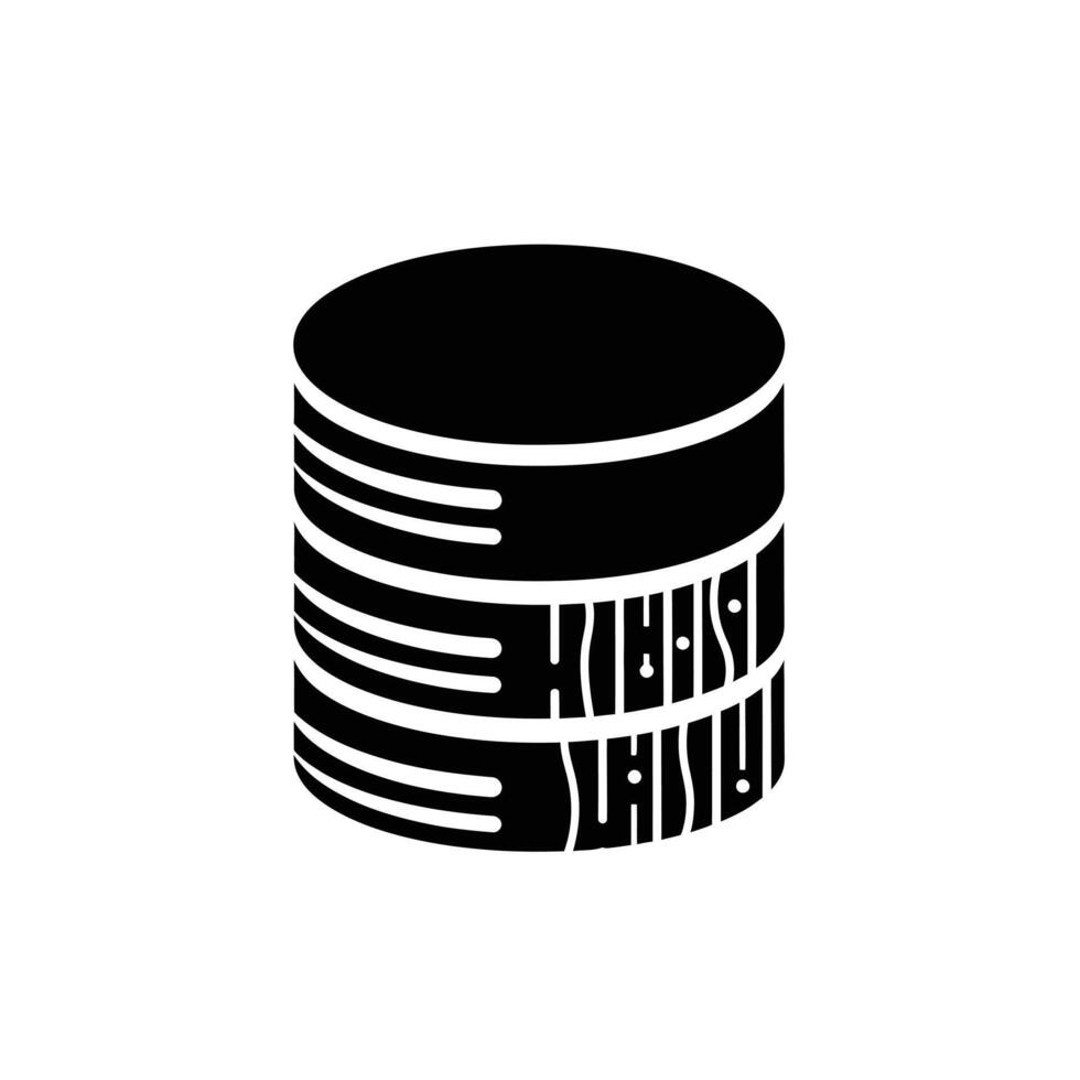 Stylized Representation of Data Stacks vector