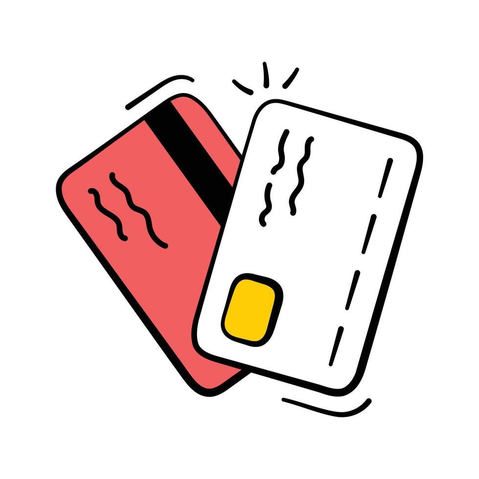 ATM card icon representing digital transactions and secure online shopping, vector