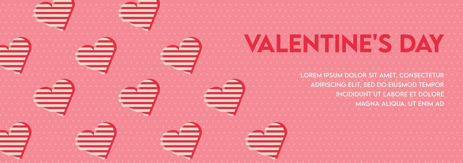 Valentine's Day holiday templates with heart patterns . Social media post with heart patterns. Sales promotion and greeting cards. mobile apps, banner design and web ads vector