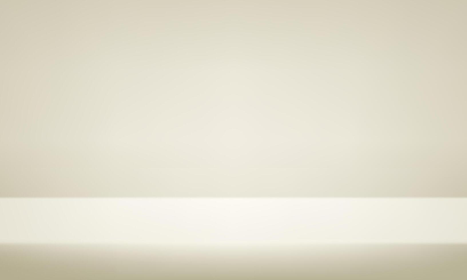 Empty beige studio background. Empty Room Studio with table. Space for selling products, backdrop, wallpaper, background, text. vector