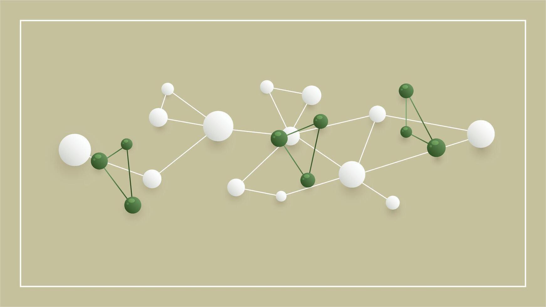 Minimalist Scientific Network and Molecular Structure Background vector