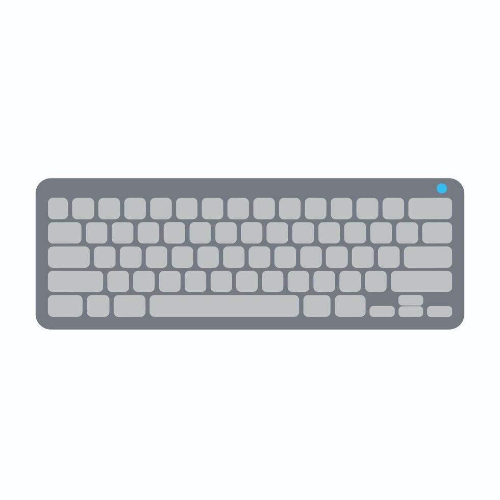Flat Illustration of a Computer Keyboard vector