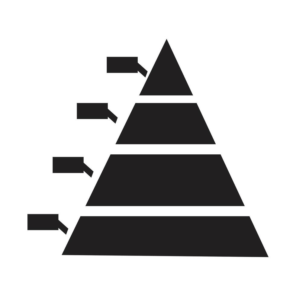 Pyramid Chart Icon Business Hierarchy, Data Analysis, and Infographic Structure Concept vector