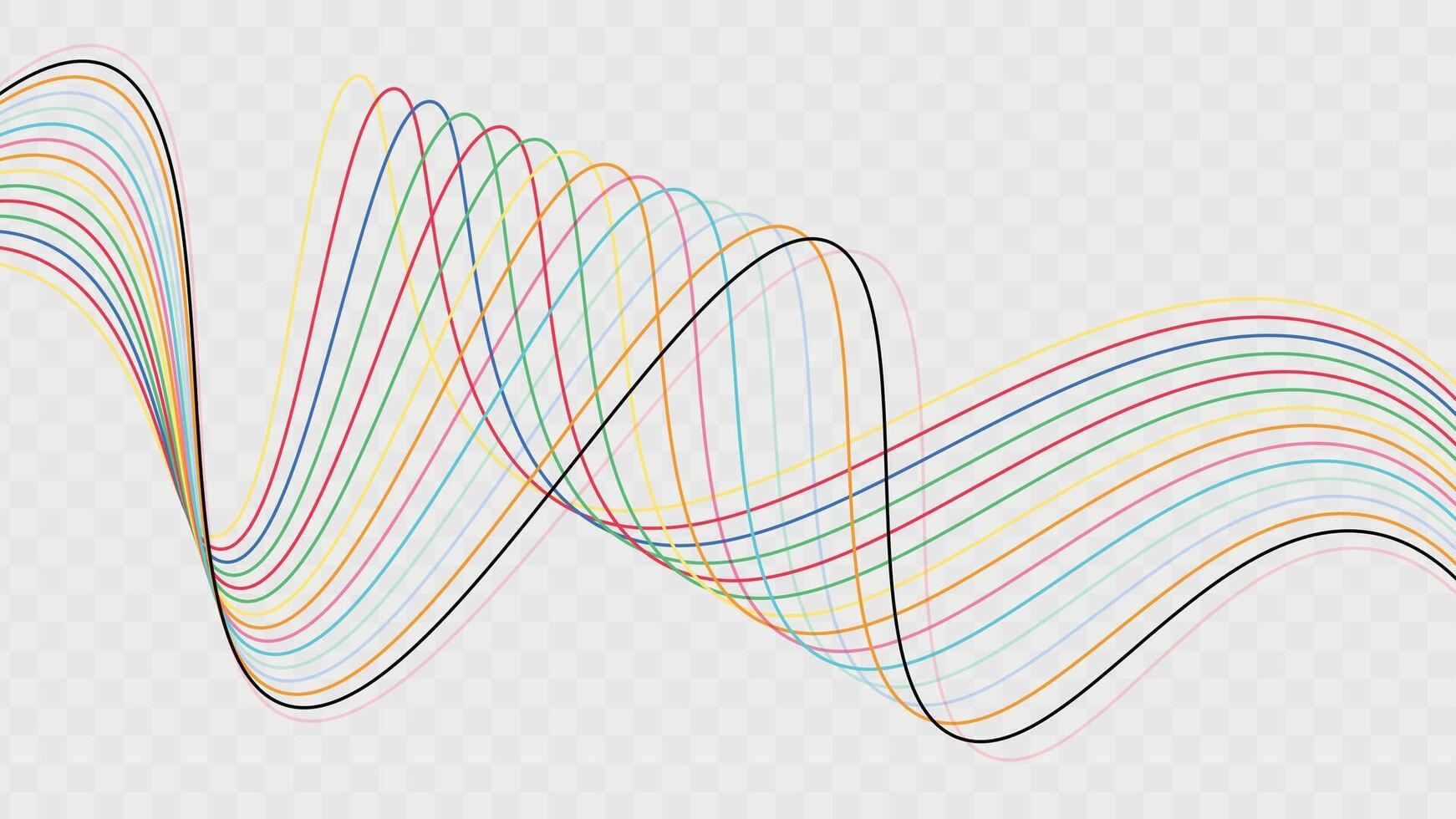 Abstract wavy thin line texture background vector