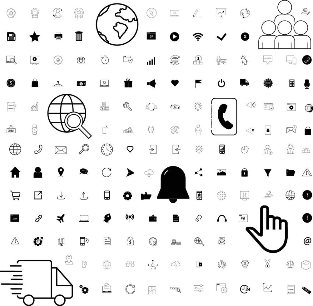 Clean Minimal Icons for Web App and UI Design vector