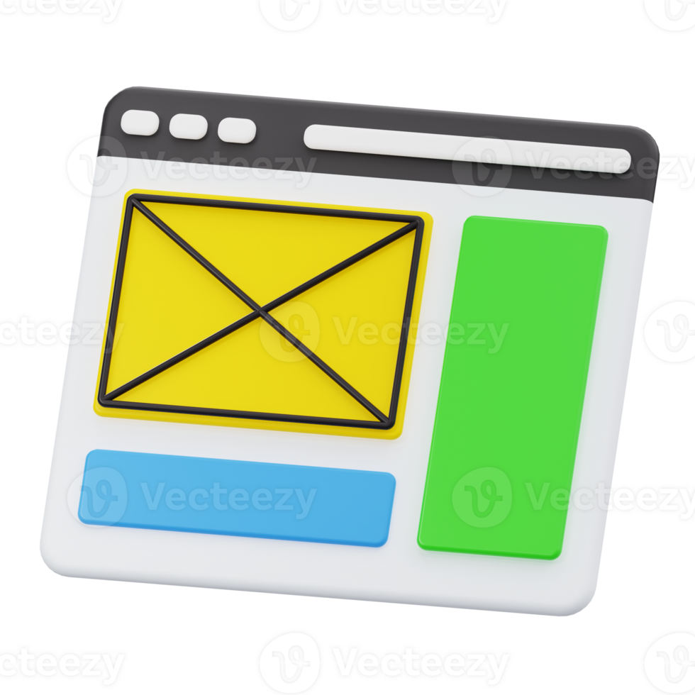 3d site Internet filaire et disposition conception icône png