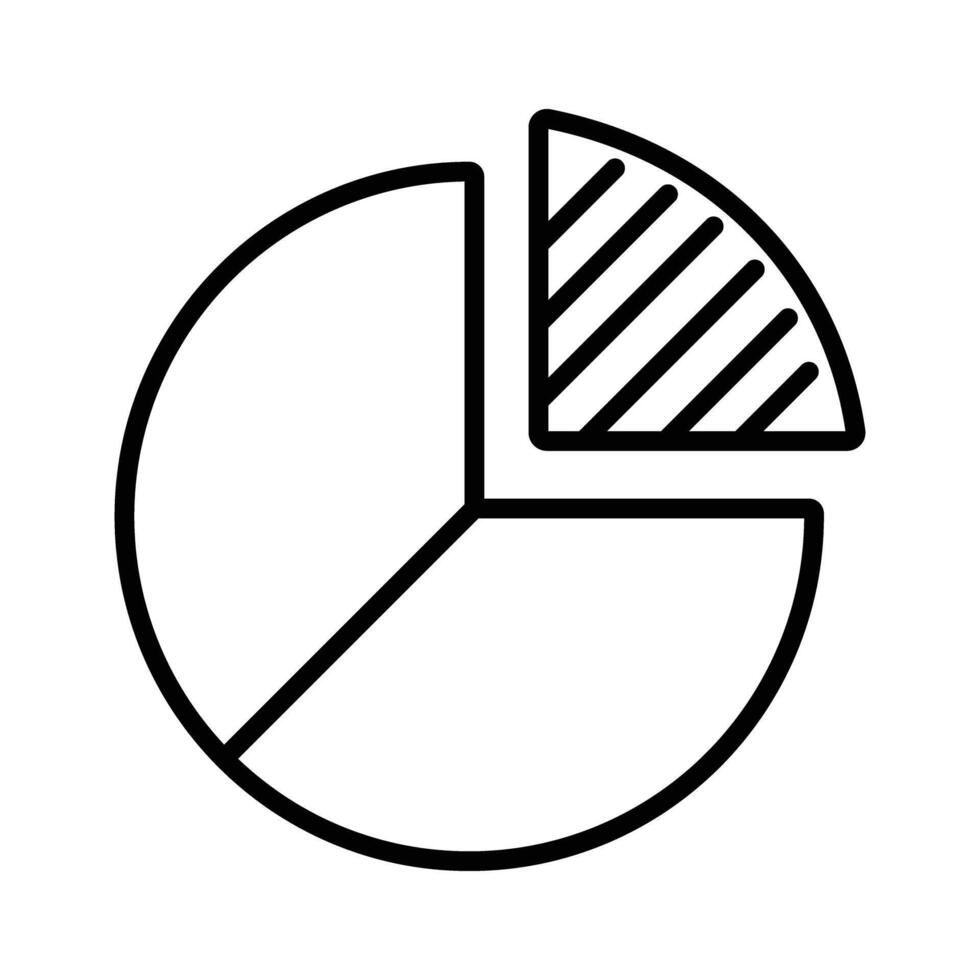 Outline Graphic Showing Data Segment with Shading for Statistics and Proportion vector